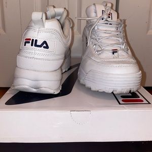 White Bulky Fila Sneakers